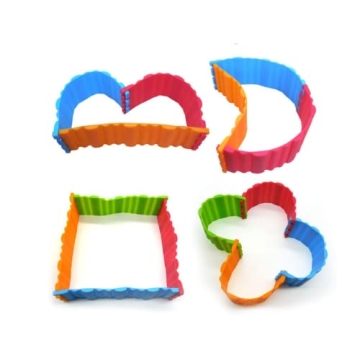 4PC Multicolor Silicone Cake Molds - DIY Baking Tools for Creative Shapes