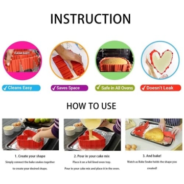 4PC Multicolor Silicone Cake Molds DIY Baking Tools