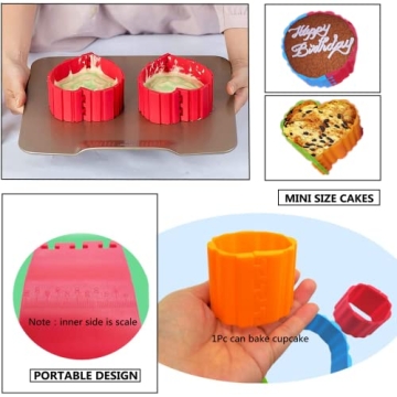 4PC Multicolor Silicone Cake Molds DIY Baking Tools