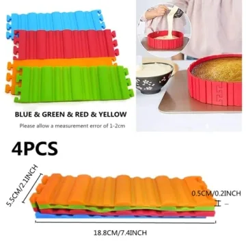 4PC Multicolor Silicone Cake Molds DIY Baking Tools
