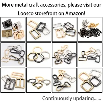 Loosco 10pcs Metal Spring Key Ring for Craft Projects