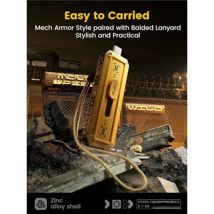 MOVE SPEED 1TB Flash Drive 1000MB/s Read Write Speed,USB 3.2 Gen2+Type C Dual Interface, USB C Drive 3-Stage Push-Pull Design with Lanyard, Thumb Drive for iPhone 15 Series/MacBook/Android Phone etc