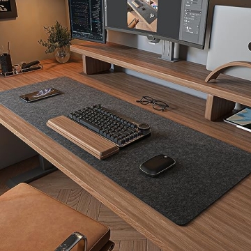 Large Felt Desk Mat for Keyboard Mouse Office Home