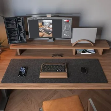 Large Felt Desk Mat for Keyboard Mouse Office Home
