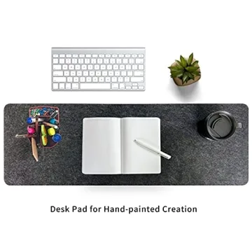 Large Felt Desk Mat for Keyboard Mouse Office Home