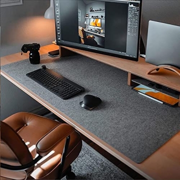 Large Felt Desk Mat for Keyboard Mouse Office Home