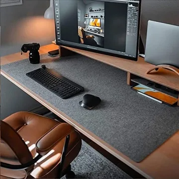 Large Felt Desk Mat for Keyboard Mouse Office Home