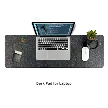 Large Felt Desk Mat for Keyboard Mouse Office Home