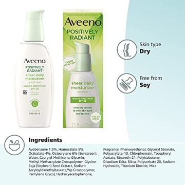 Aveeno Positively Radiant Sheer Moisturizer with SPF 30
