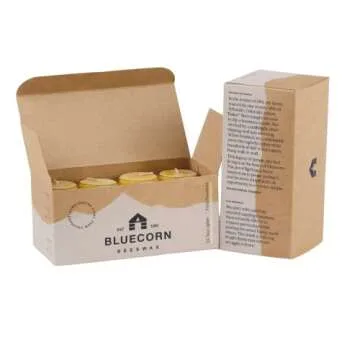 Bluecorn Beeswax Natural Tealight Candles - 24 Pack