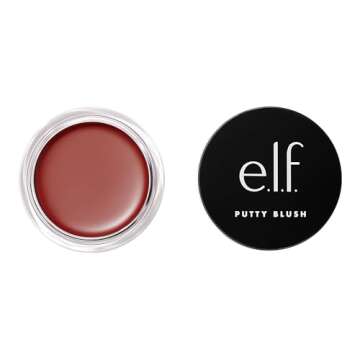 e.l.f. Putty Blush, Creamy & Ultra Pigmented Formula, Infused with Argan Oil & Vitamin E, Maldives, 0.35 Oz