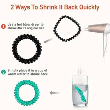 DeaLott Spiral Hair Ties - No Damage Hair Elastics