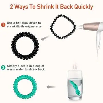 DeaLott Spiral Hair Ties - No Damage Hair Elastics