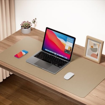 Boutilon Leather Desk Pad Non-Slip Waterproof Office Mat