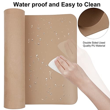 Boutilon Leather Desk Pad Non-Slip Waterproof Office Mat