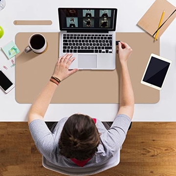 Boutilon Leather Desk Pad Non-Slip Waterproof Office Mat