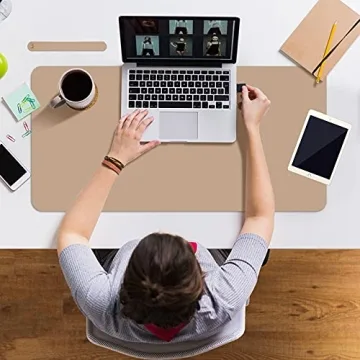 Boutilon Leather Desk Pad Non-Slip Waterproof Office Mat