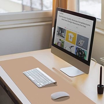 Boutilon Leather Desk Pad Non-Slip Waterproof Office Mat