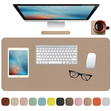 Boutilon Leather Desk Pad Non-Slip Waterproof Office Mat