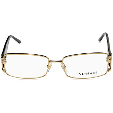 Versace Pale Gold Metal Rectangle Eyeglasses 52mm