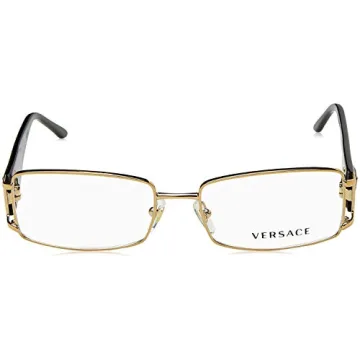 Versace Pale Gold Metal Rectangle Eyeglasses 52mm