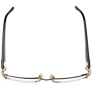 Versace Pale Gold Metal Rectangle Eyeglasses 52mm