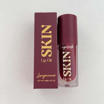 BANGFENG Big Brush Head Hydrating Lip Glow Oil Plumping Lip Tint, Hydrating Lip Gloss Tinted Lip Bal...