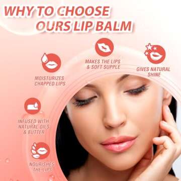 BANGFENG Big Brush Head Hydrating Lip Glow Oil Plumping Lip Tint, Hydrating Lip Gloss Tinted Lip Balm Transparent Lip Care, Long Lasting Nourishing Non-sticky Fresh Texture (Cherry)