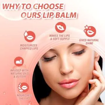 BANGFENG Big Brush Head Hydrating Lip Glow Oil Plumping Lip Tint, Hydrating Lip Gloss Tinted Lip Balm Transparent Lip Care, Long Lasting Nourishing Non-sticky Fresh Texture (Cherry)