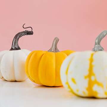 NUOBESTY Pumpkin Stem, DIY Halloween Pumpkin Supplies Plastic Pumpkin Handle for Harvest Fall Decor Halloween Thanksgiving Decoration DIY Supplies 24Pcs