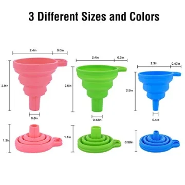 Silicone Collapsible Funnel Set of 3 – Kitchen Essential