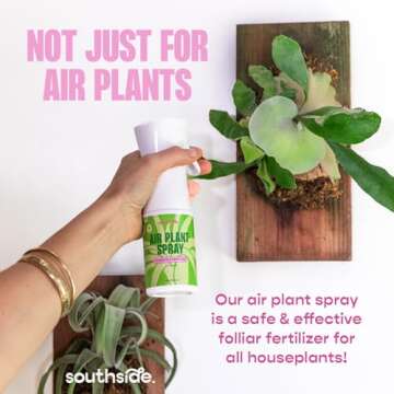 Air Plant Fertilizing Spray by Southside Plants - Fertilizer Mist for Houseplants, Weekly Plant Food - Gentle Mist Formula for Miracle Feed & Grow - 8 oz