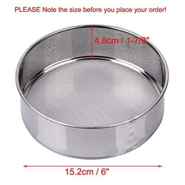 AMPSEVEN Flour Sifter - 6" Stainless Steel Baking Tool
