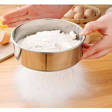 AMPSEVEN Flour Sifter - 6" Stainless Steel Baking Tool