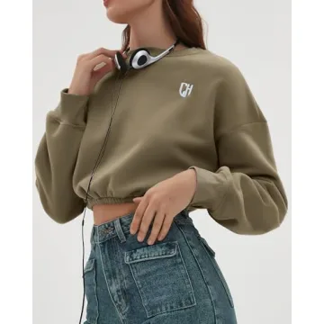 CHYRII Cropped Sweatshirt for Women's Fall Fashion