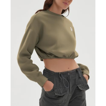 CHYRII Cropped Sweatshirt for Women's Fall Fashion