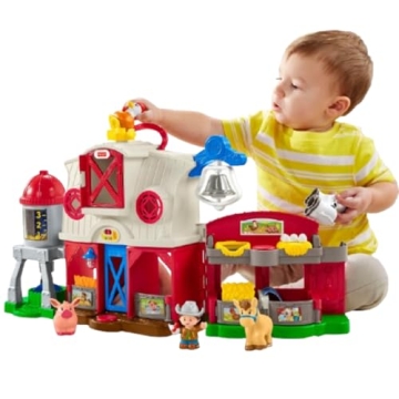 Fisher-Price Little People Toddler Learning Toy Caring for Animals Farm Electronic Playset for Presc...