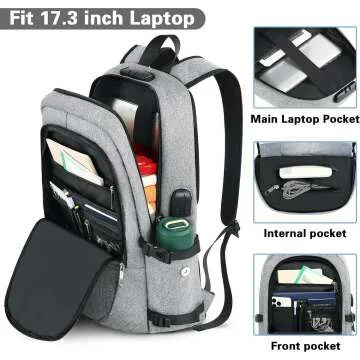 AMBOR Anti Theft Laptop Backpack with USB Port