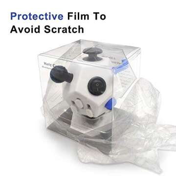 UOOEFUN Fidget Toys Kids,12 Sided Cube Toys ,Fidget Toy Relieves Stress and Anxiety,Relax for Children and Adults with ADHD ADD OCD Autism (White A2)