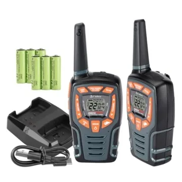Cobra ACXT545 Weather-Resistant Walkie Talkies - Rechargeable, 22 Channels, Long Range 28-Mile Two-W...