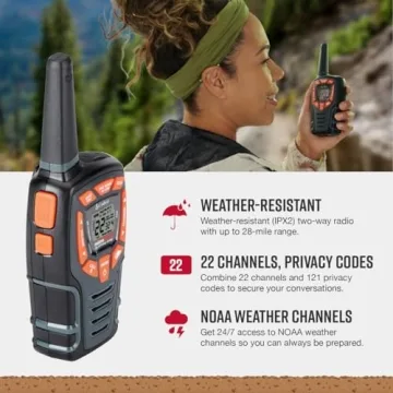 Cobra ACXT545 Walkie Talkies - 28-Mile Range, Rechargeable