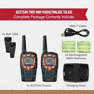 Cobra ACXT545 Walkie Talkies - 28-Mile Range, Rechargeable