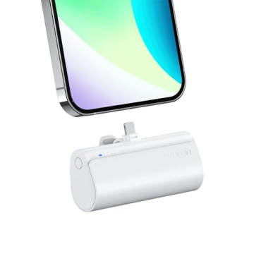 VEGER Mini Portable Charger for iPhone: Cordless Backup Battery