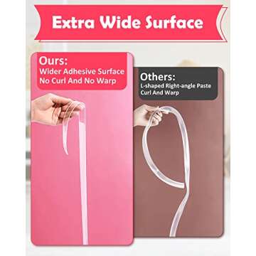 Baby Proofing, Clear Edge Protector Strip, Soft Corner Protectors for Kids, Baby Child Safety Corner Guards for Furniture Against Sharp Corners for Tables, Drawers, Sink, Wall 1.2in x 9.84ft