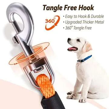 lynxking Check Cord Dog Leash Long Lead Training Tracking Line Comfortable Handle Heavy Duty Puppy Rope 10ft 15ft 30ft 50ft for Small Medium Large Dog