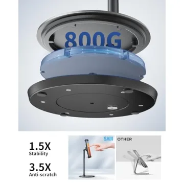 SAIJI Adjustable Tablet Stand - Sturdy, Rotatable & Versatile