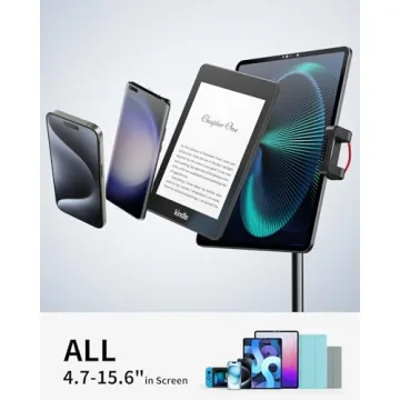 SAIJI Adjustable Tablet Stand - Sturdy, Rotatable & Versatile