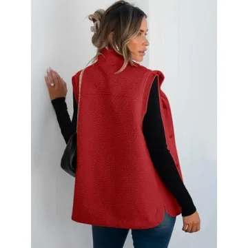 Stylish ANRABESS Womens Fleece Vest with Pockets