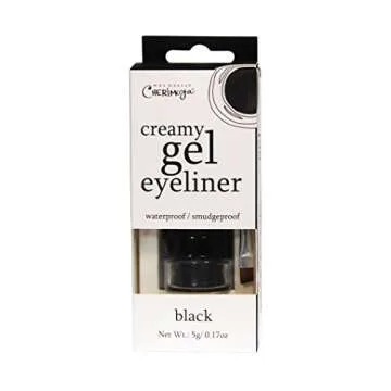 Max Makeup Cherimoya Creamy Gel Eyeliner with Angled Brush - Waterproof and Smudgeproof