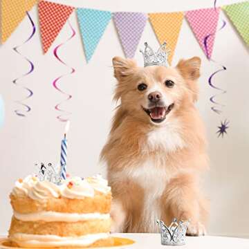 Junkin 24 Pcs Mini Crowns Mini Silver Crown Cake Topper for Flower Bouquets Small Vintage Tiara Cake Topper for Flower Arrangements Birthday Party Girl Wedding Baby Shower Decor